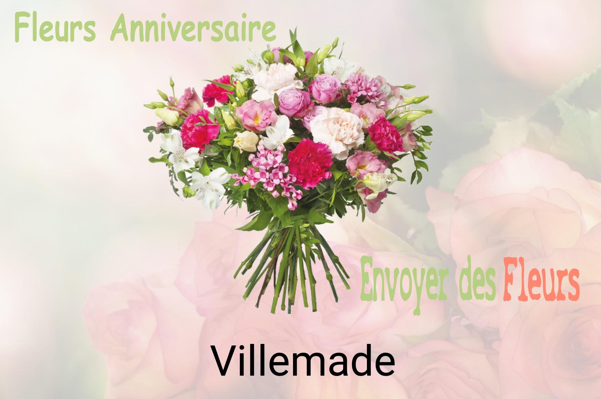 Bouquet de fleurs d’anniversaire livré à Villemade