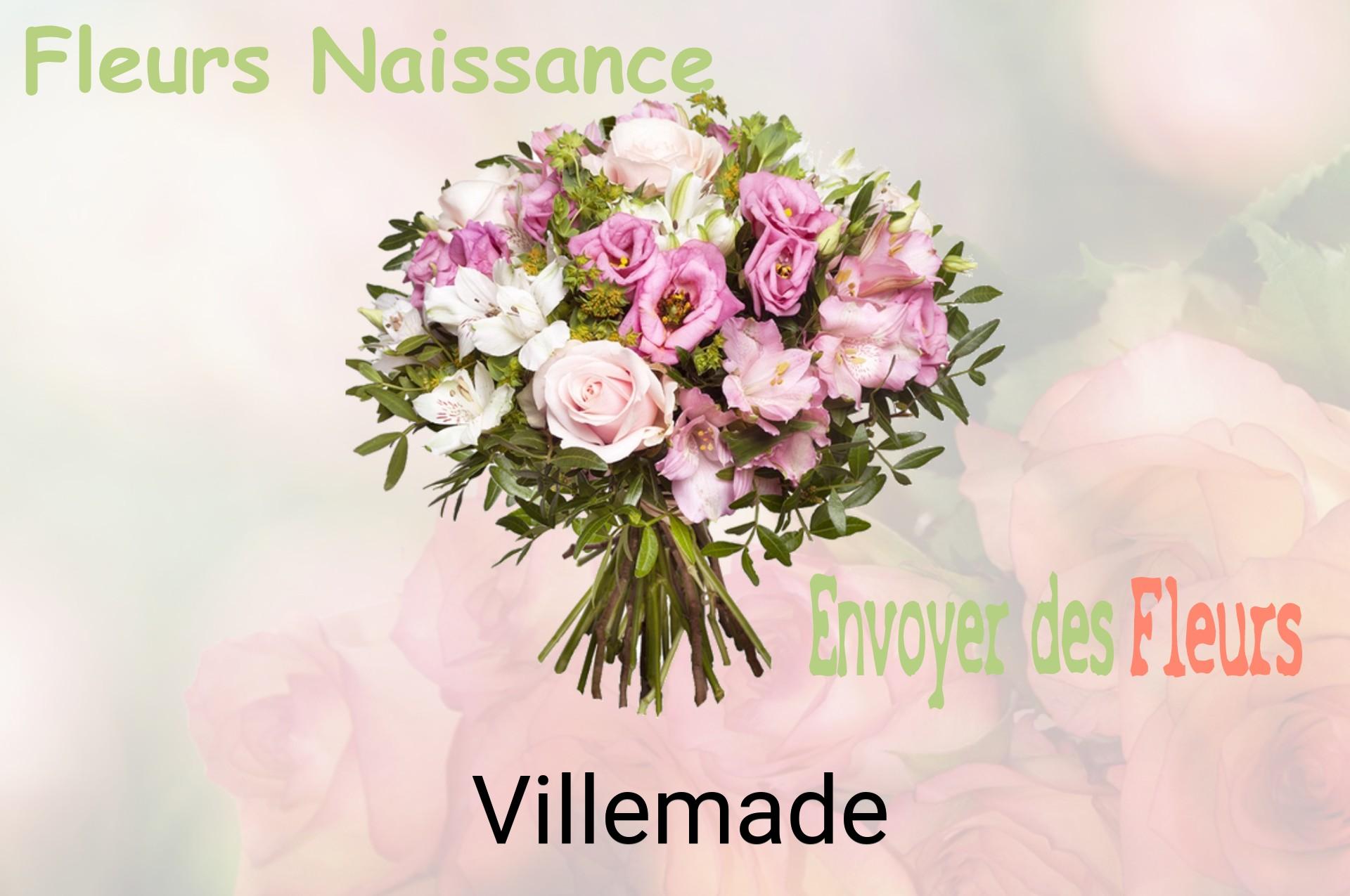 Bouquet de fleurs de naissance livré à Villemade